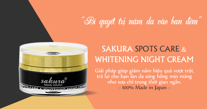 Kem trị nám Sakura Spots Care & Whitening Night Cream